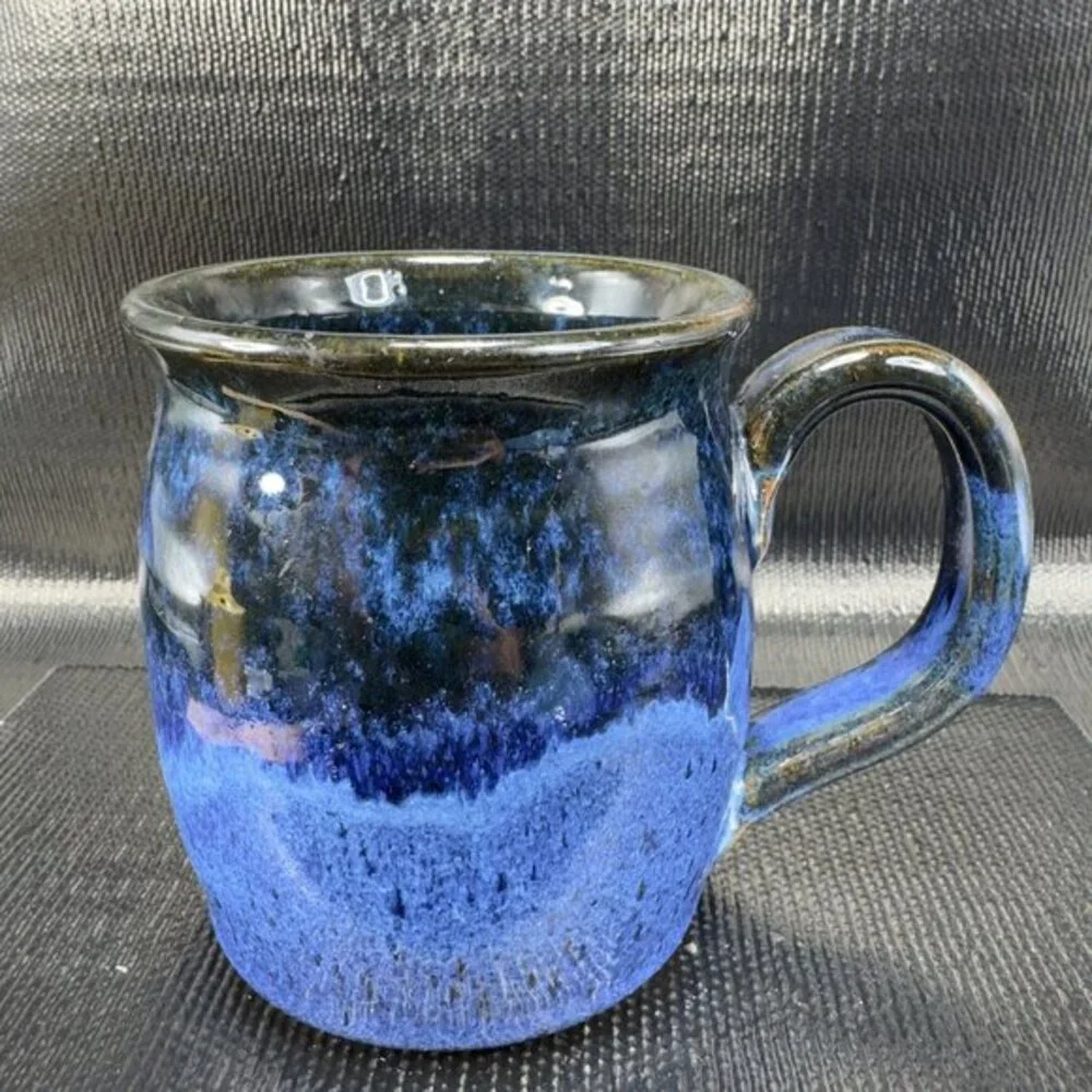 Sunset Hill Stoneware Pottery Mug Cup Wisconsin‎ Perks Of Frankfort Logo Mug Cup